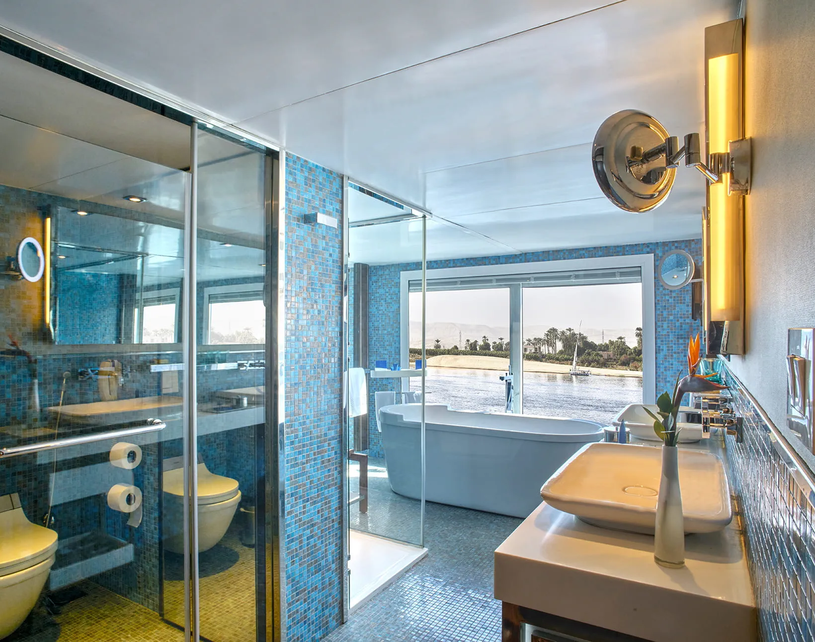 Cabin aboard the The Oberoi Philae, Luxury Nile Cruiser Nile cruise